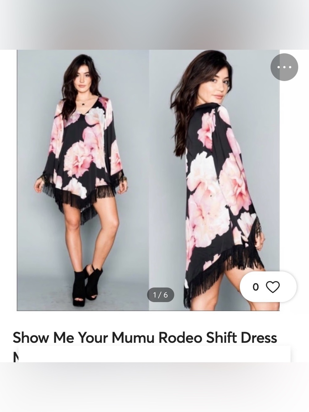 Show me Your Mumu Floral Fringe Dress with Pink Rose Print
